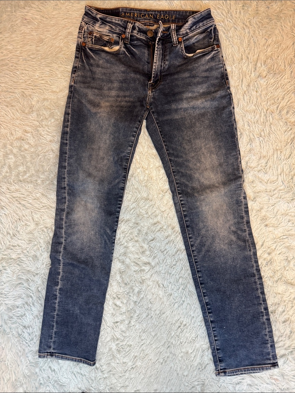 American Eagle Outfitters Dark Blue Washed Skinny Jeans 30x32 slim straight